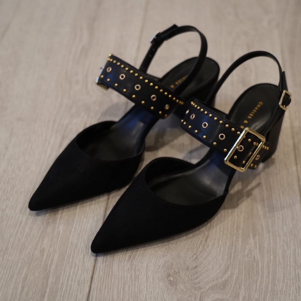 Charles Keith black heels 37 women